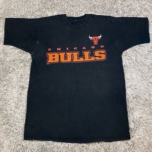 Vintage Chicago Bulls T Shirt Black Oversized Tee